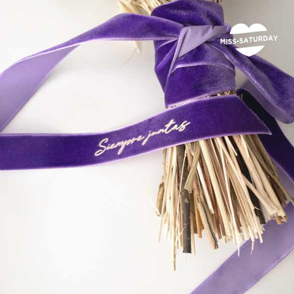 Cinta para ramo de novia lavanda