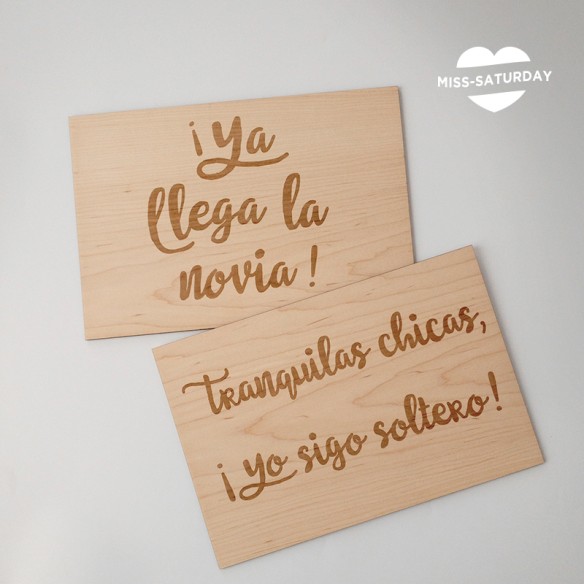 Carteles para pajes boda