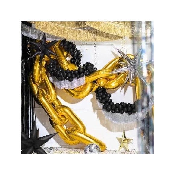 Guirnalda de flecos plata