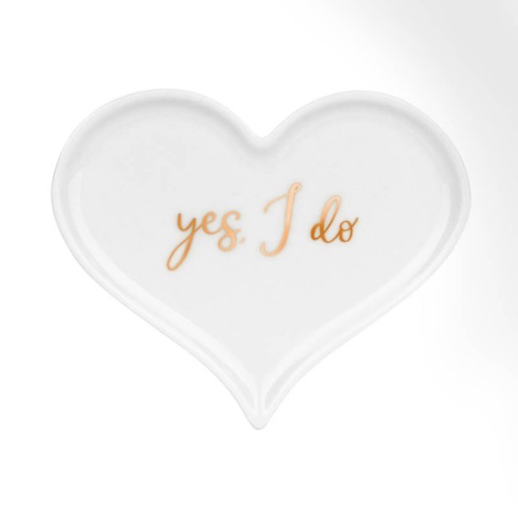 Plato corazón porta alianzas