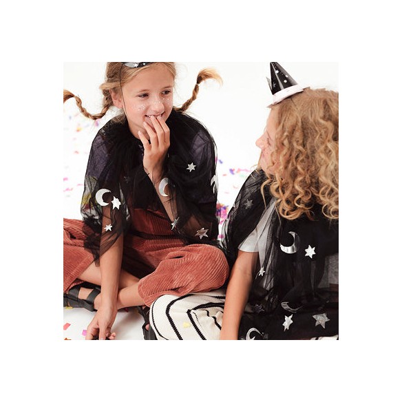 Capa tul negra y plata