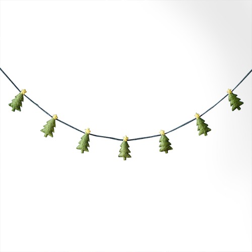 Guirnalda de fieltro árboles de Navidad