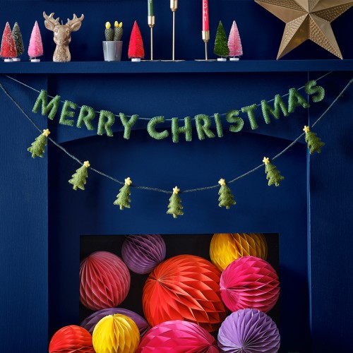 Guirnalda de fieltro árboles de Navidad 2