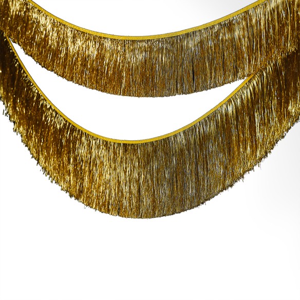 Guirnalda de flecos dorados