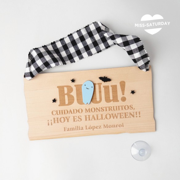 Cartel puerta Halloween Buuu