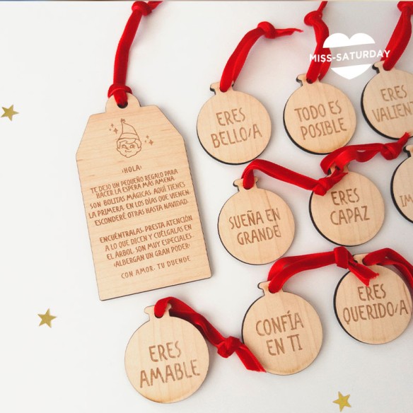 Bolas adorno de Navidad Frases de motivación