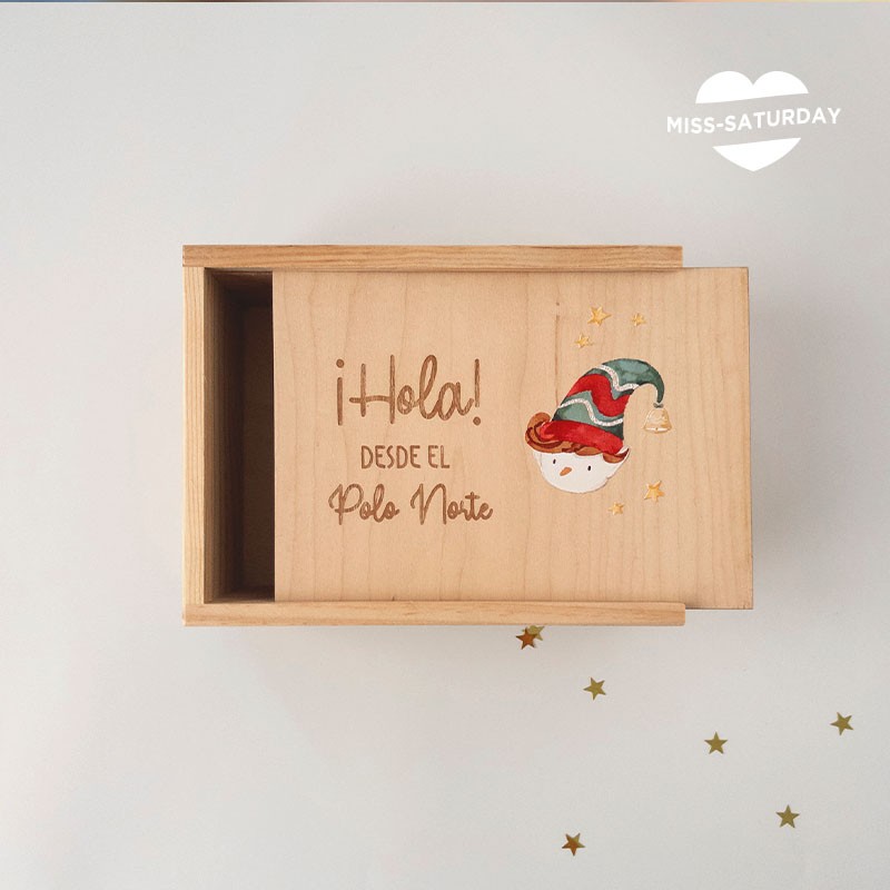 Caja elfo de Navidad