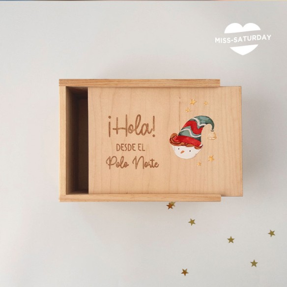 Caja elfo de Navidad