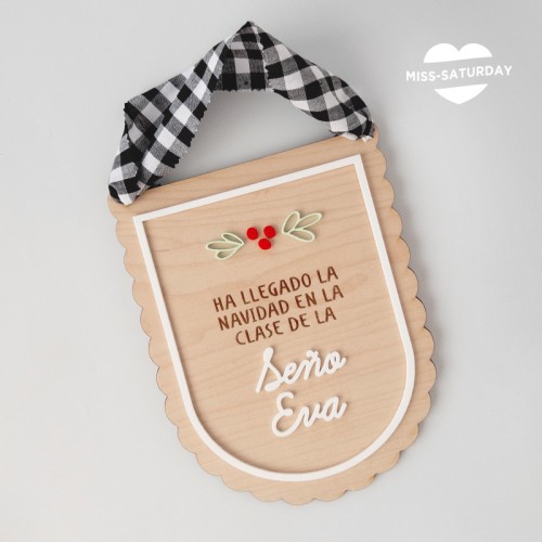 Placa Navidad Maestra