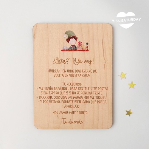 Carta de regreso del duende navideño