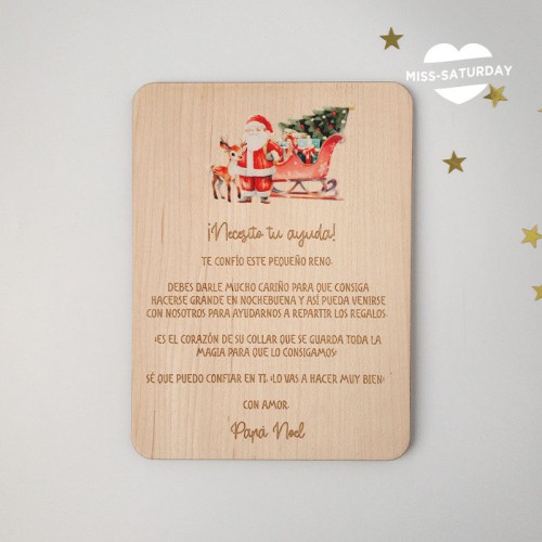 Carta de llegada reno
