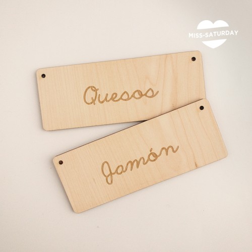 Cartel alargado puesto de comida lazo