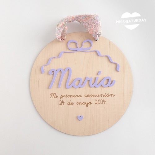 Cartel para silla comunión