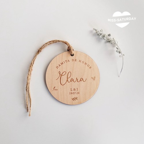 Placa personalizada para damita de honor