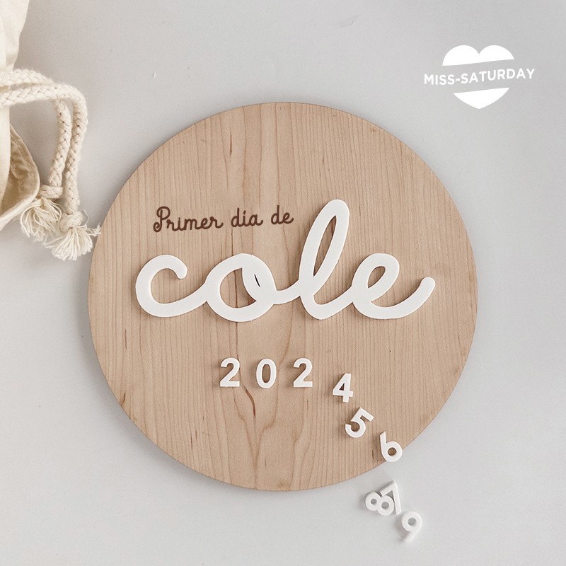 Placa Cole Metacrilato blanco