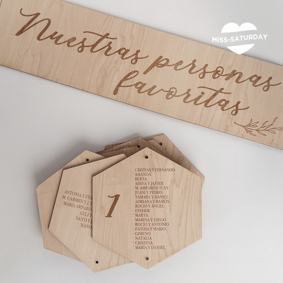 Plan de mesa Nuestras personas favoritas