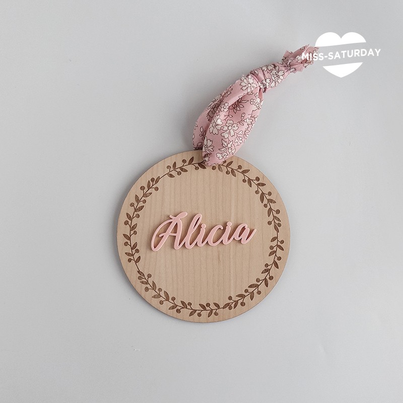 Regalo de nacimiento - Placa con nombre del bebé