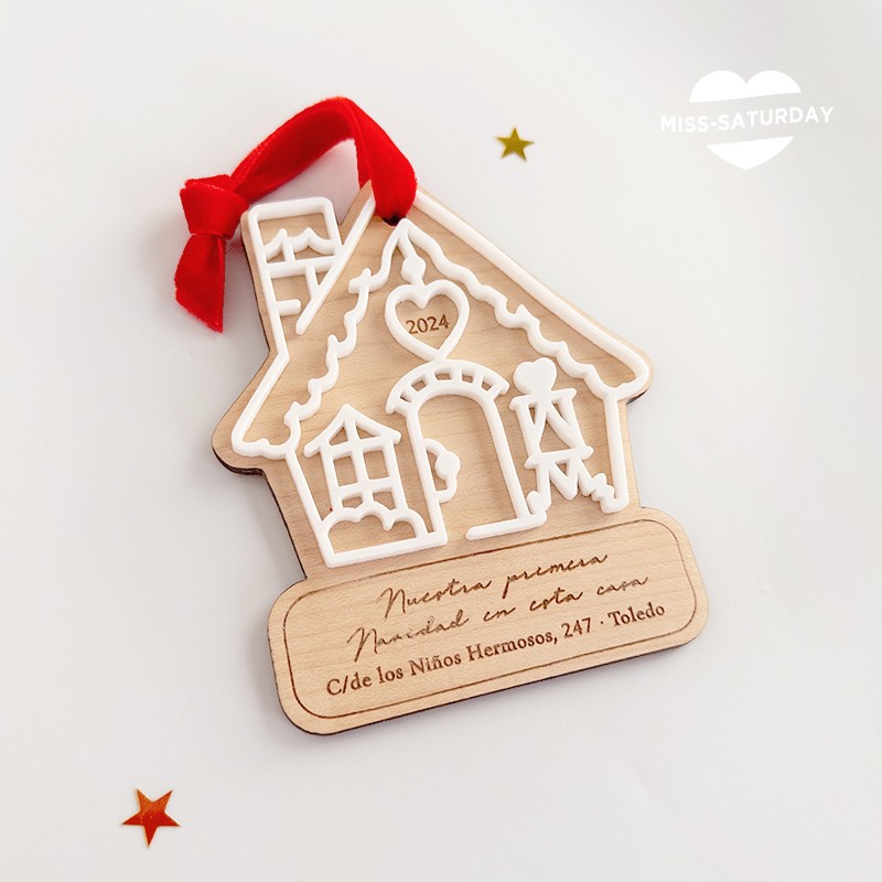 Bola Navidad Primera casa metacrilato