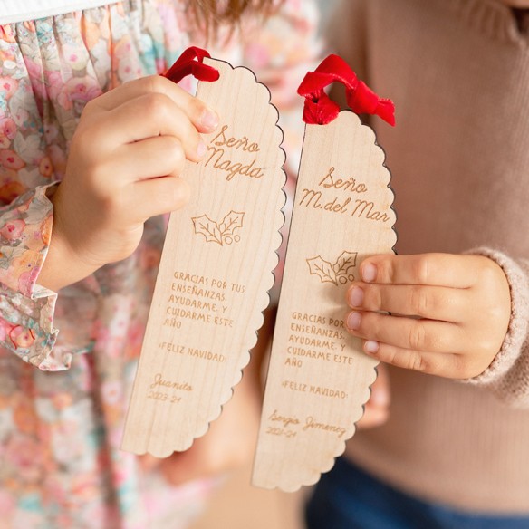 Punto de libro navideño Seño