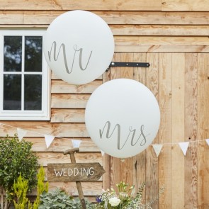 Dos globos gigantes Mr Mrs